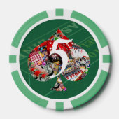 Schop - Las Vegas Speelkaart Vorm Poker Chips (Voorkant)