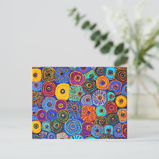 SCHOP MAAR! Kleurrijke impressionistische bloemen  Briefkaart (Staand voorkant)