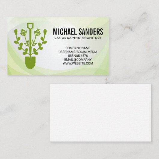 Schop Planten Logo | tuinieren | landschapsarchite Visitekaartje (Voorkant / Achterkant)
