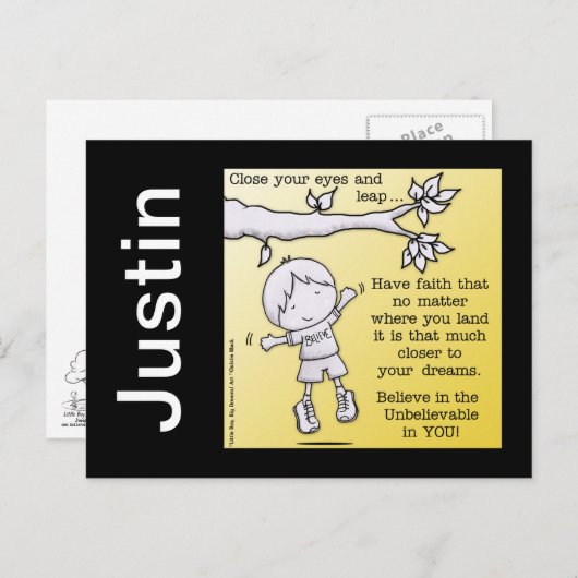 Schop van het geloof briefkaart (Voorkant / Achterkant)