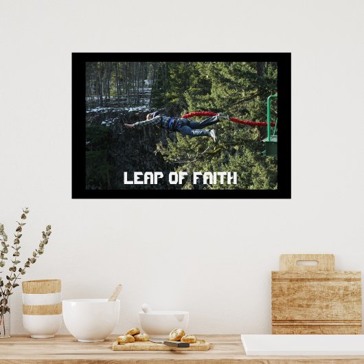 Schop van het geloof - Bungee Jumping Poster (Keuken)