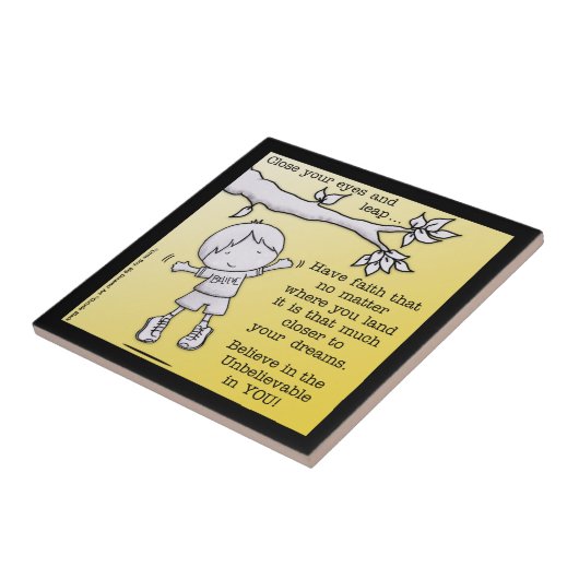 Schop van het geloof tegeltje (Zijkant)