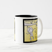 Schop van het geloof tweekleurige koffiemok (Voorkant rechts)