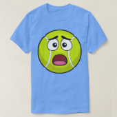 Schopende Tennis Ball Funny Novelty Gift Emoticon T-shirt (Design voorkant)
