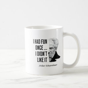 Schopenhauer citaat grappige filosoof uitspraak koffiemok