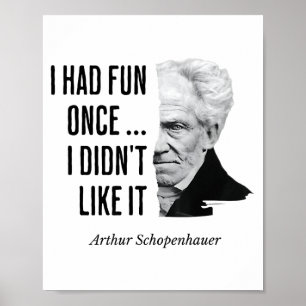Schopenhauer citaat grappige filosoof uitspraak  poster