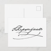 Schopenhauer Handtekening Briefkaart (Voorkant / Achterkant)