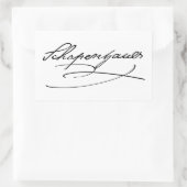Schopenhauer Handtekening Rechthoekige Sticker (Tas)