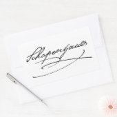 Schopenhauer Handtekening Rechthoekige Sticker (Envelop)