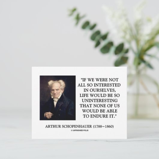 Schopenhauer interesseert zich voor uw citaat briefkaart (Staand voorkant)