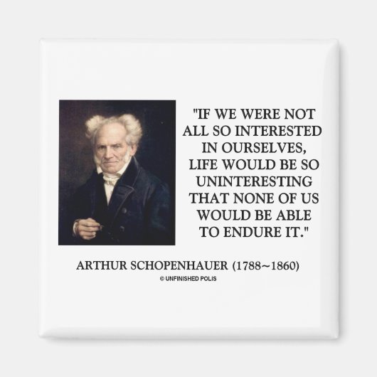 Schopenhauer interesseert zich voor uw citaat magneet (Voorkant)