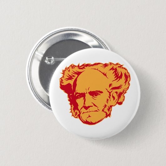 Schopenhauer Portrait Button (Voorkant /achterkant)