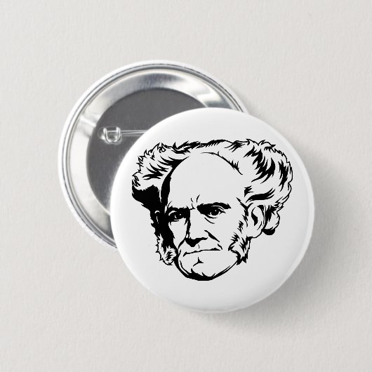 Schopenhauer Portrait Button (Voorkant /achterkant)