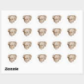 Schopenhauer Portret Sticker (Vel)