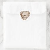 Schopenhauer Portret Sticker (Tas)
