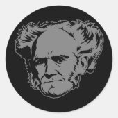Schopenhauer Portret Sticker (Voorkant)
