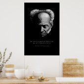 Schopenhauer Quote: Alleen leven Poster (Keuken)