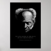 Schopenhauer Quote: Alleen leven Poster (Voorkant)