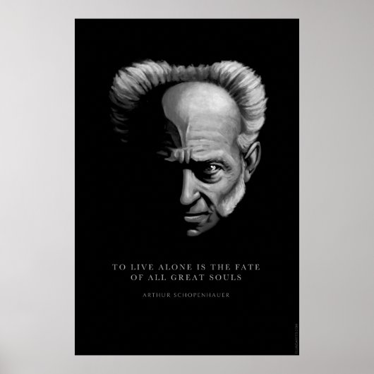 Schopenhauer Quote: Alleen leven Poster (Voorkant)