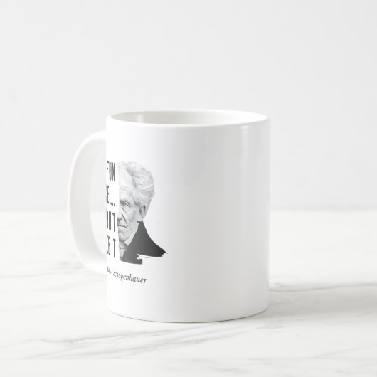 Schopenhauer Quote Funny Philosopher Statement Koffiemok (Voorkant links)