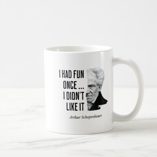 Schopenhauer Quote Funny Philosopher Statement Koffiemok (Rechts)