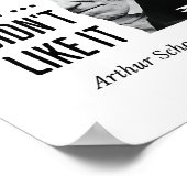 Schopenhauer Quote Funny Philosopher Statement  Poster (Hoek)