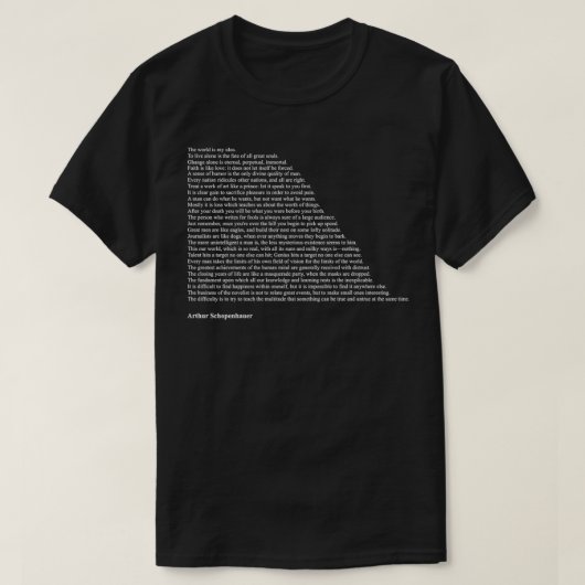 Schopenhauer Quotes T-shirt (Design voorkant)