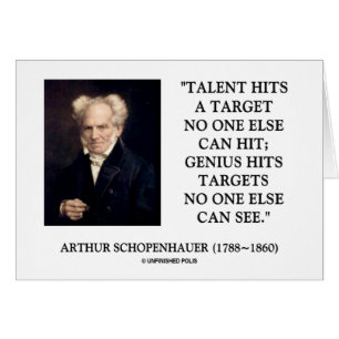 Schopenhauer Talent Genius heeft doelstellingen di