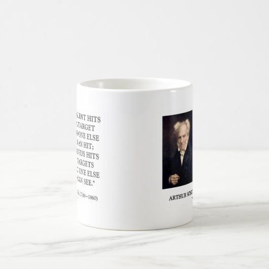 Schopenhauer Talent Genius heeft doelstellingen di Koffiemok (Center)