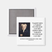 Schopenhauer Talent Genius heeft doelstellingen di Magneet (Voorkant / Achterkant)
