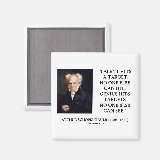 Schopenhauer Talent Genius heeft doelstellingen di Magneet (Voorkant / Achterkant)