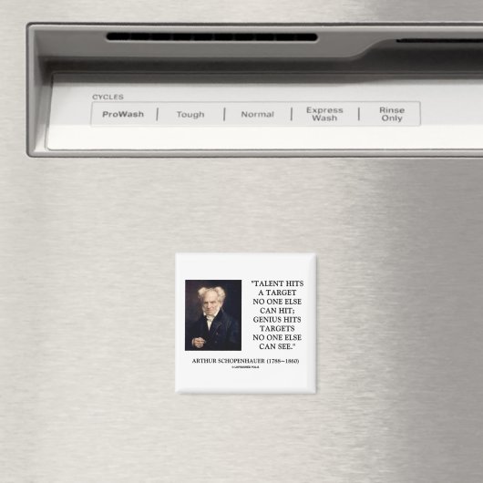 Schopenhauer Talent Genius heeft doelstellingen di Magneet (Insitu (Vaatwasser))