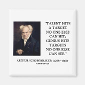 Schopenhauer Talent Genius heeft doelstellingen di Magneet (Voorkant)