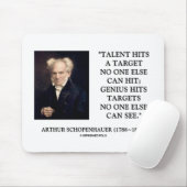 Schopenhauer Talent Genius heeft doelstellingen di Muismat (Met muis)