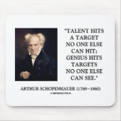 Schopenhauer Talent Genius heeft doelstellingen di Muismat (Voorkant)