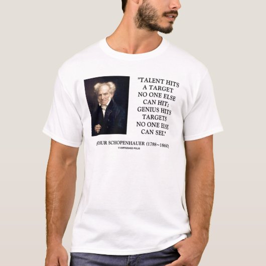 Schopenhauer Talent Genius heeft doelstellingen di T-shirt (Voorkant)