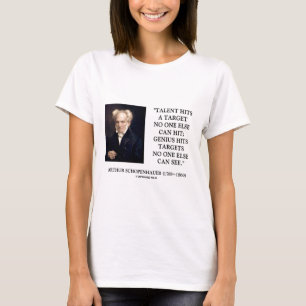 Schopenhauer Talent Genius heeft doelstellingen di T-shirt