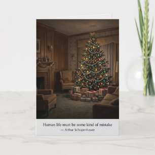 Schopenhauer Vakantie Filosofie Donker Kerstmis Kaart