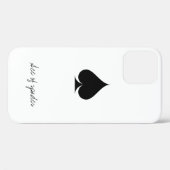 Schoppen aas iPhone 12 hoesje | Speelkaart soort (Achterkant (horizontaal))