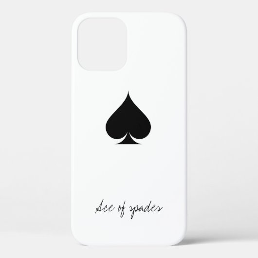 Schoppen aas iPhone 12 hoesje | Speelkaart soort (Achterkant)