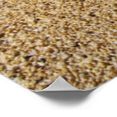 Schoppen en spijkers op zandstrand poster (Hoek)