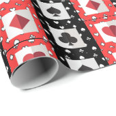 Schoppen, harten, diamanten, clubs die kaarten spe cadeaupapier (Rol Hoek)