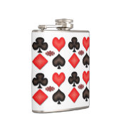 schoppen harten diamanten clubs patroon heupfles (Rechts)