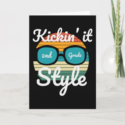 Schoppen het 2e klas stijl terug naar school Kinde Kaart (Voorkant)