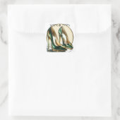 Schoppen op hoge hakken vierkante sticker (Tas)