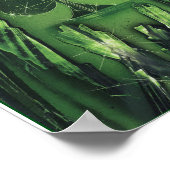 Schoppen Pak in Zwart naar Groen Poster (Hoek)