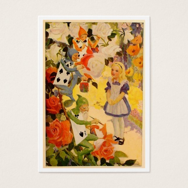 Schoppen Schilderen Rozen Rood Visitekaartjes (Voorkant)