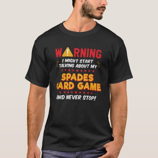 Schoppen Spades Spelen Kaarten Spel Graphic T-shirt (Voorkant)