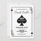 Schoppen Speelkaart Verjaardag Aas Vegas Casino Kaart (Voorkant)