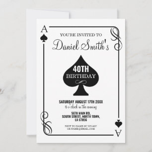 Schoppen Speelkaart Verjaardag Aas Vegas Casino Kaart